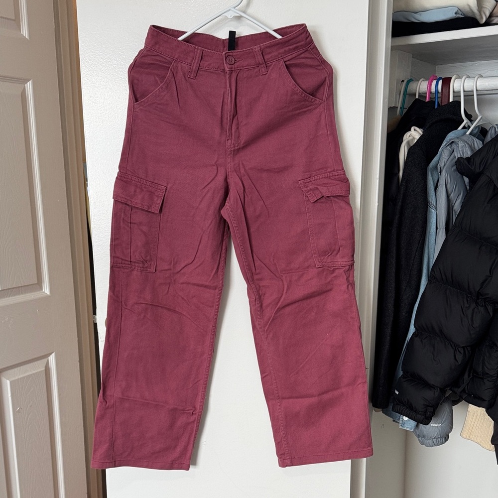 Burgundy Cargo Pants